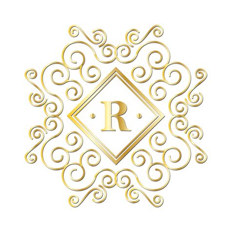 R Alphabet Gold Monogram Free Stock Photo - Public Domain Pictures