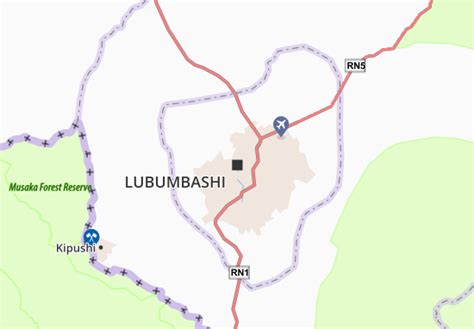 MICHELIN Lubumbashi map - ViaMichelin