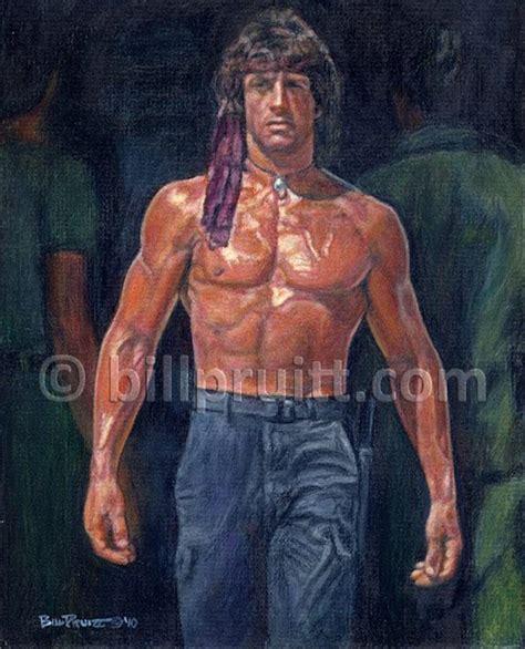 Sylvester Stallone Rambo 2 Art Print 12x16 Signed and Dated - Etsy