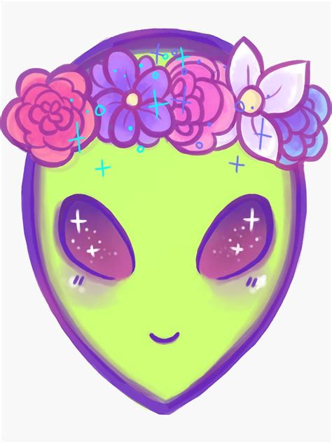 "cool alien" Sticker for Sale by catharsiis | Alien art, Cute alien, Drawings