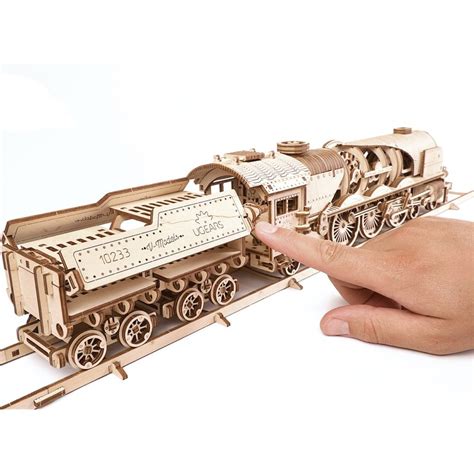 UGears V-Express Steam Train with Tender wooden puzzle and construction kit | Ugears Mechanical ...