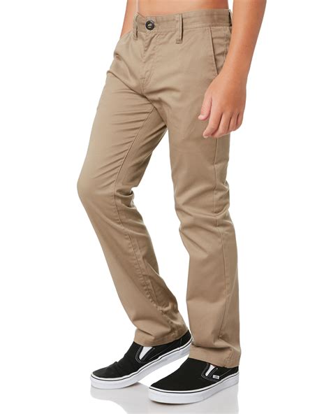 Volcom Kids Boys Frickin Modern Stretch Pant - Khaki | SurfStitch