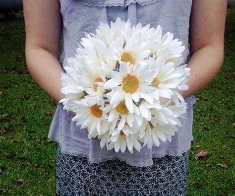 Shasta Daisy Bouquet White Daisy Bouquet Burlap Daisy | Etsy