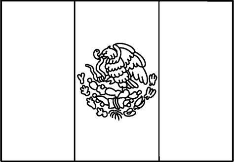 mexican flag vector black and white - Clip Art Library