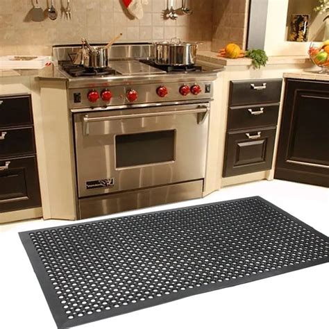 Anti Slip Mat Anti Fatigue Heavy Duty Rubber Floor Mats for Kitchen Accesories Garden Bar ...