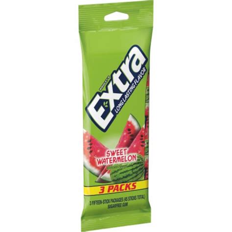 Extra Watermelon Sugar Free Chewing Gum, 3 pk / 15 ct - Fred Meyer