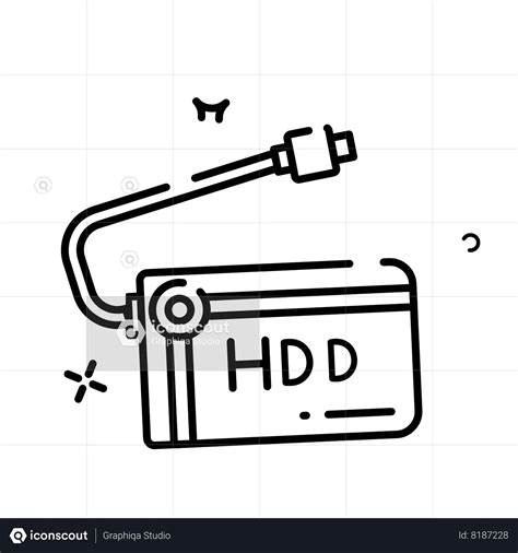 HDD External Animated Icon download in JSON, LOTTIE or MP4 format