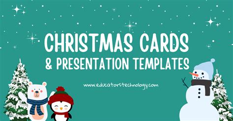 Free Christmas Card Templates and Presentation Slides - Educators ...