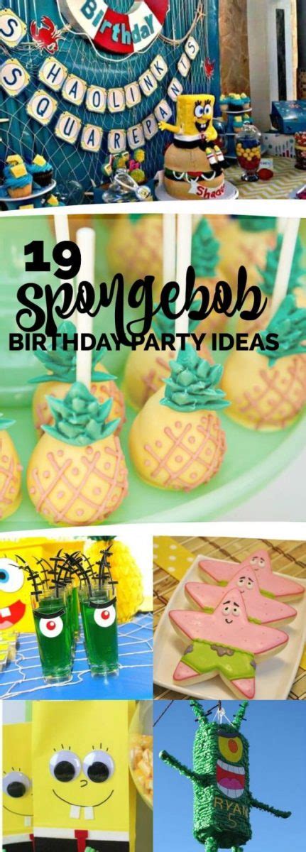 19 SpongeBob SquarePants Birthday Party Ideas - Spaceships and Laser Beams