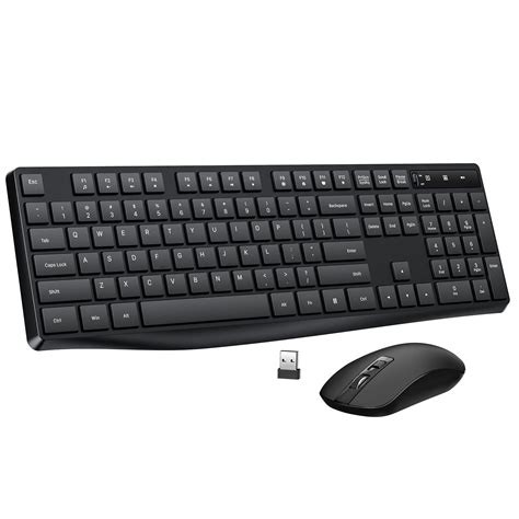 Buy Wireless Keyboard and Mouse Combo, Lovaky 2.4G Full-Sized Ergonomic ...