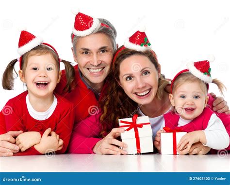 Happy Family Celebrating Christmas Stock Photos - Image: 27602403