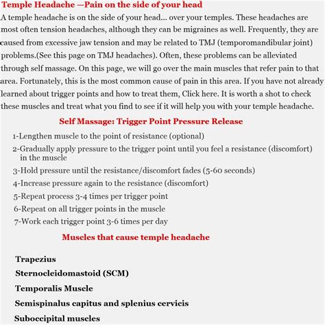 Temple Headache-Muscle Pain Solutions | headachesblogspot