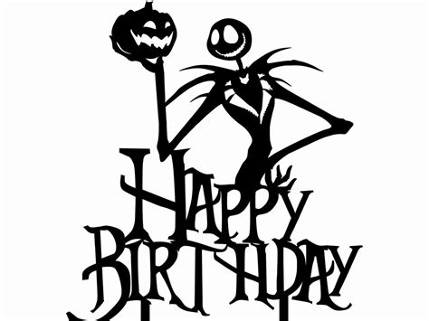 Image result for jack skellington | Happy birthday coloring pages ...