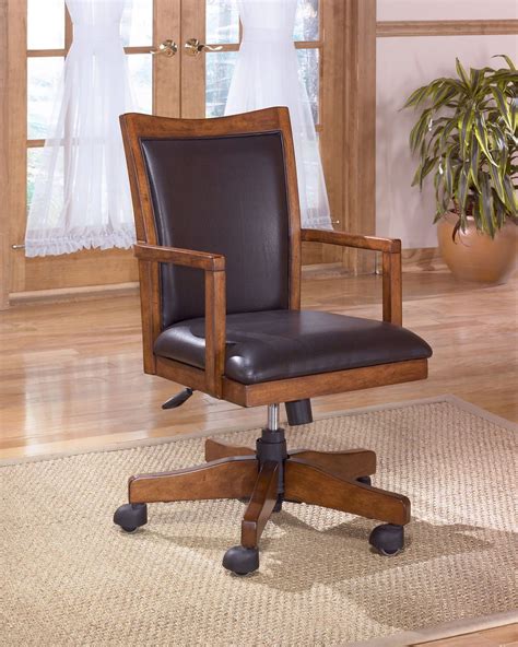 Cross Island - Medium Brown - Home Office Swivel Desk Chair - EZ ...