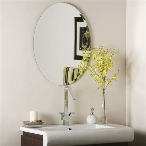 Decor Wonderland Odelia Oval Bevel Frameless Wall Mirror - Silver - A/N - Walmart.com - Walmart.com