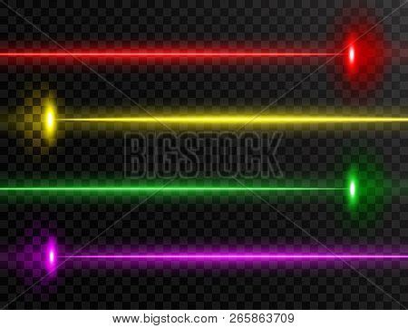 Laser Beam Set. Vector & Photo (Free Trial) | Bigstock