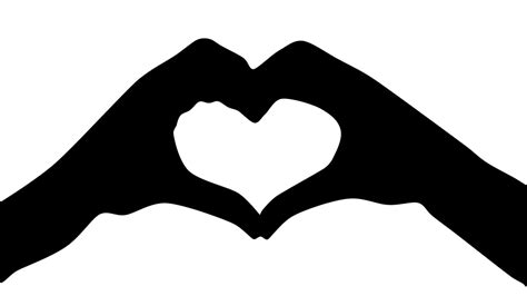 Hand heart Heart in Hand Clip art - heart-shaped silhouette png download - 1000*563 - Free ...