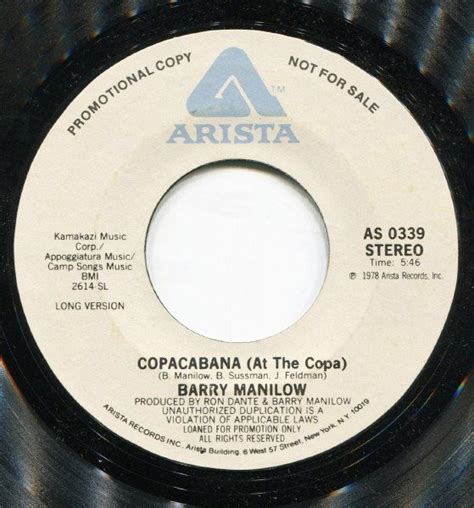 Barry Manilow Copacabana (Vinyl Records, LP, CD) on CDandLP