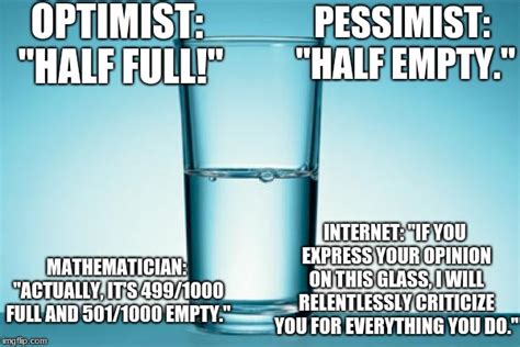 GLASS HALF FULL/EMPTY - Imgflip