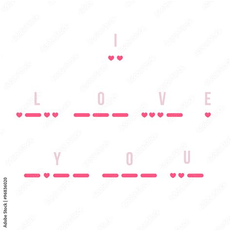 Morse Code I Love You Stock Vector | Adobe Stock