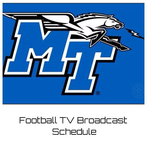 MTSU Blue Raiders Football TV Broadcast Schedule