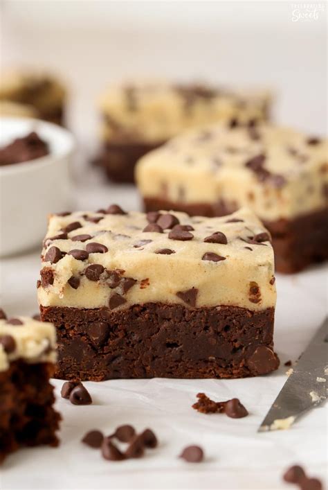 Cookie Dough Brownies - Celebrating Sweets