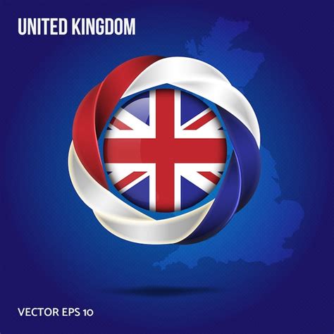 Premium Vector | Flag United Kingdom pin