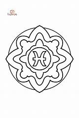 Coloring Page  Zodiac Sign Pisces ♥ Online And Print For Free sketch template