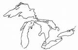 Printable Map Of Great Lakes sketch template