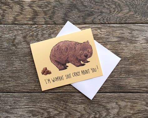 Wombat Shit Crazy Greeting Card | Etsy