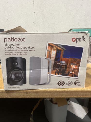 Polk Audio Patio 200 5" 2-Way Indoor/Outdoor Loudspeakers - White, Pair 747192124632 | eBay