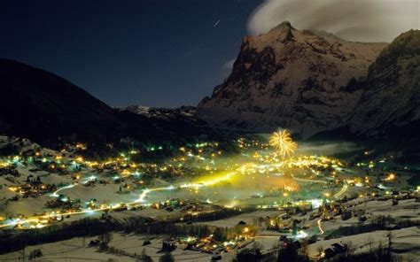 Grindelwald Switzerland at night - Photorator