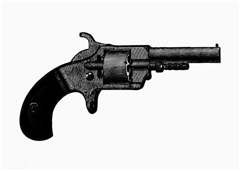 Drawing of a vintage revolver | free image by rawpixel.com Vector Can ...