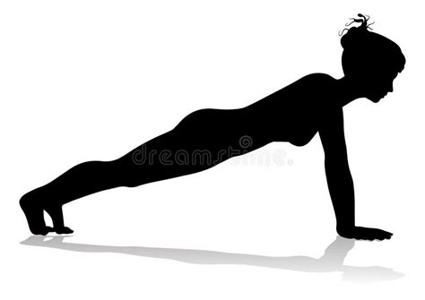 Yoga Pilates Pose Woman Silhouette Stock Vector - Illustration of ...