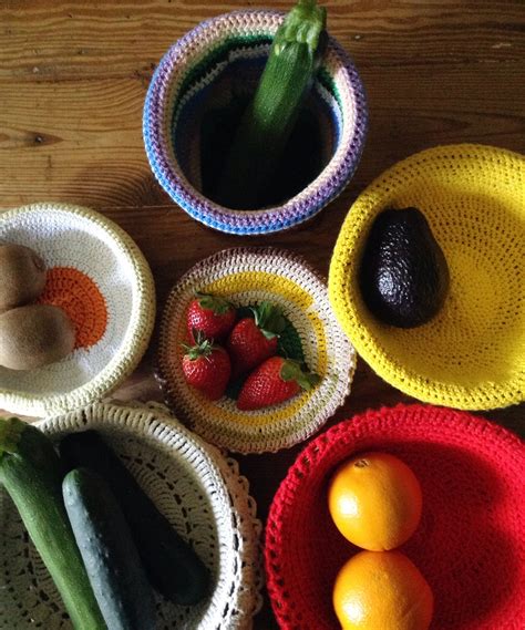 crochet baskets for fruits and veggies by #jelens. Crochet For Home, Learn To Crochet, Crochet ...