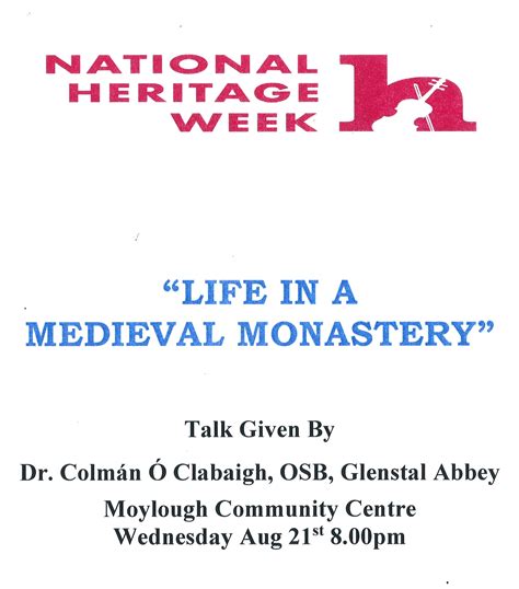 Life in a Medieval Monastery - Moylough Heritage Society