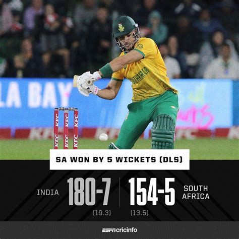 South Africa defeated India in the 2nd T20I taking the lead to 1-0 in 3 ...