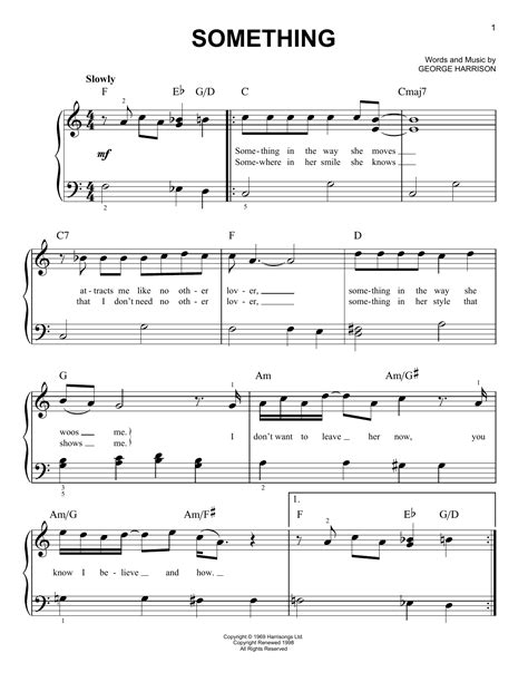 Something sheet music by The Beatles (Easy Piano – 171777)