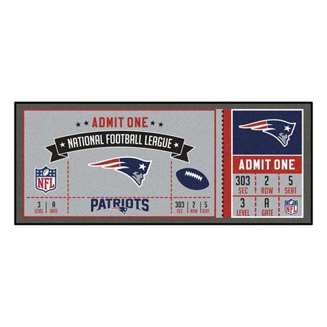 NFL - New England Patriots Ticket Runner 30"x72" | Buffalo bills, Nfl tickets, Nfl new england ...