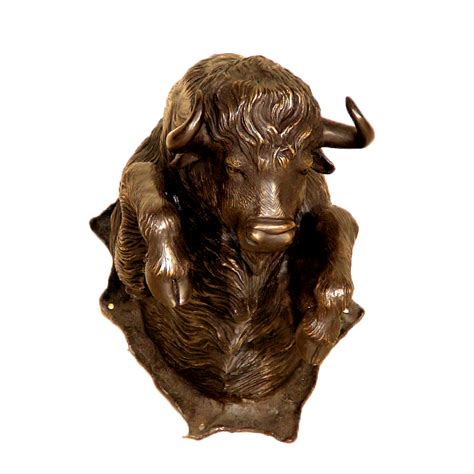 Bronze Bison Head Sculpture | Metropolitan Galleries Inc.