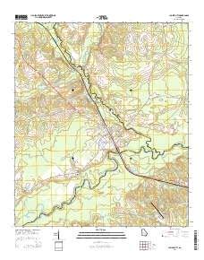 Little Ocmulgee River Topo Map in Wheeler County, Georgia