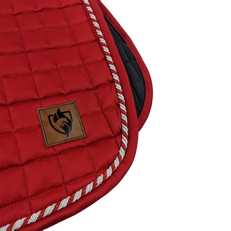 Red Embossed Saddle Pad - Heated Horse