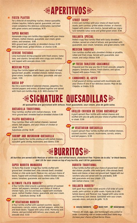 Puerto Vallarta menu in Kingston, Washington, USA