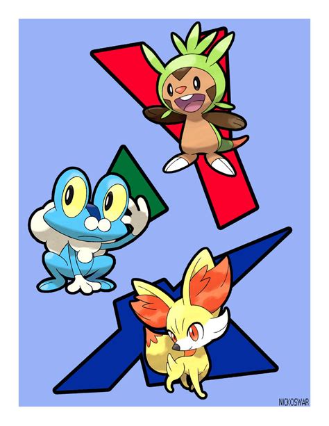 Pokemon Starter Poster Gen6 by nickoswar on DeviantArt