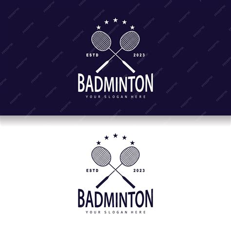 Premium Vector | Badminton Logo Simple Badminton Racket Design Retro Vintage Minimalist Sports ...