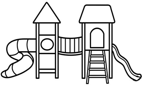 Fun Playground Coloring Page for Ages 3 - 12, this page was created to be your child’s gateway ...