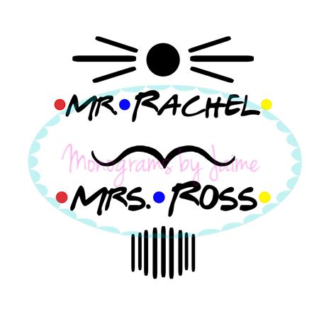 Digital SVG File Mr. Rachel and Mrs. Ross Friends | Etsy