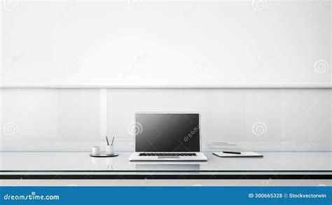 Simplicity Desk Empty Background Stock Illustration - Illustration of ...