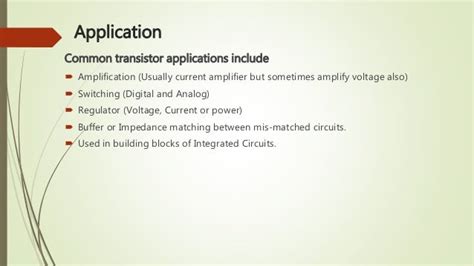 Transistor and it's working principle