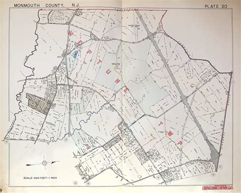 Neptune Township Map, Original 1941 Monmouth County Atlas, Hamilton - Etsy UK